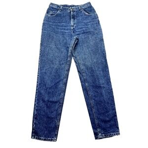 VTG Lee MR Mid Rise Jeans Medium Blue‎ Wash Denim Fit Size 14 L Women's Grunge